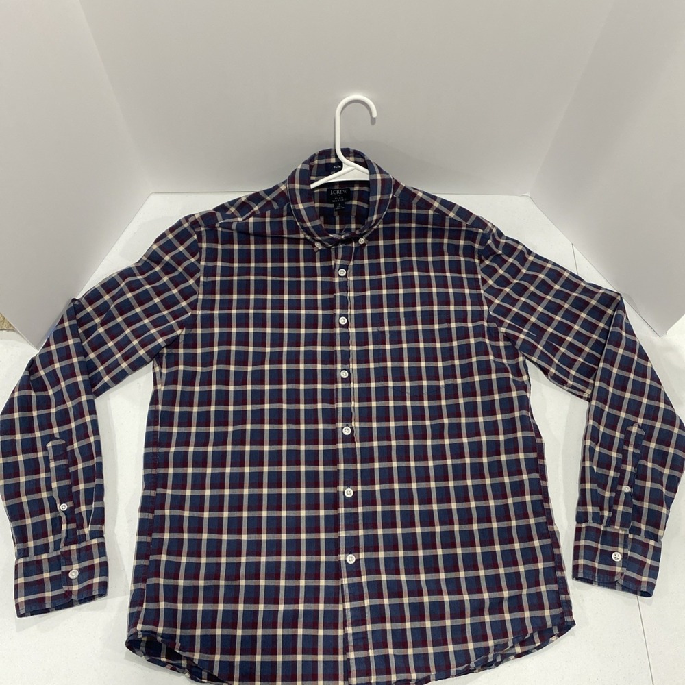 J. Crew Flex‎ Washed Button Down Slim Fit Men's Shirt Size Large